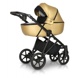 Коляска 2в1 Verdi Makan black 03, new gold, золотой