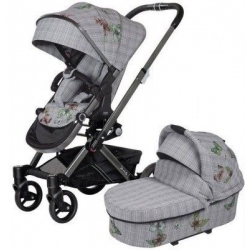 Коляска 2в1 Xperia GTX, колір сірий з візерунком
