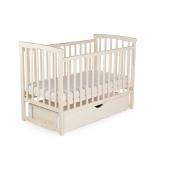 Ліжко дитяче DeSon Bimbi з опускною боковиною та шухлядою (MRIYA), ваніль