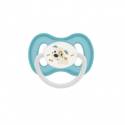 Пустушка латексна кругла 0-6 м. Bunny & Company бірюзова